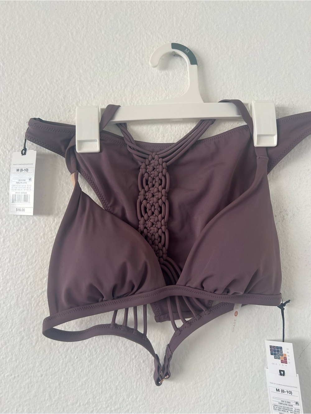 Shade & Shore Women’s Swim Bikini Set - Mauve Size M